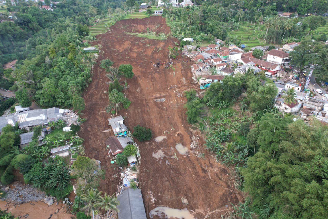 landslides following Cianjur earthquake