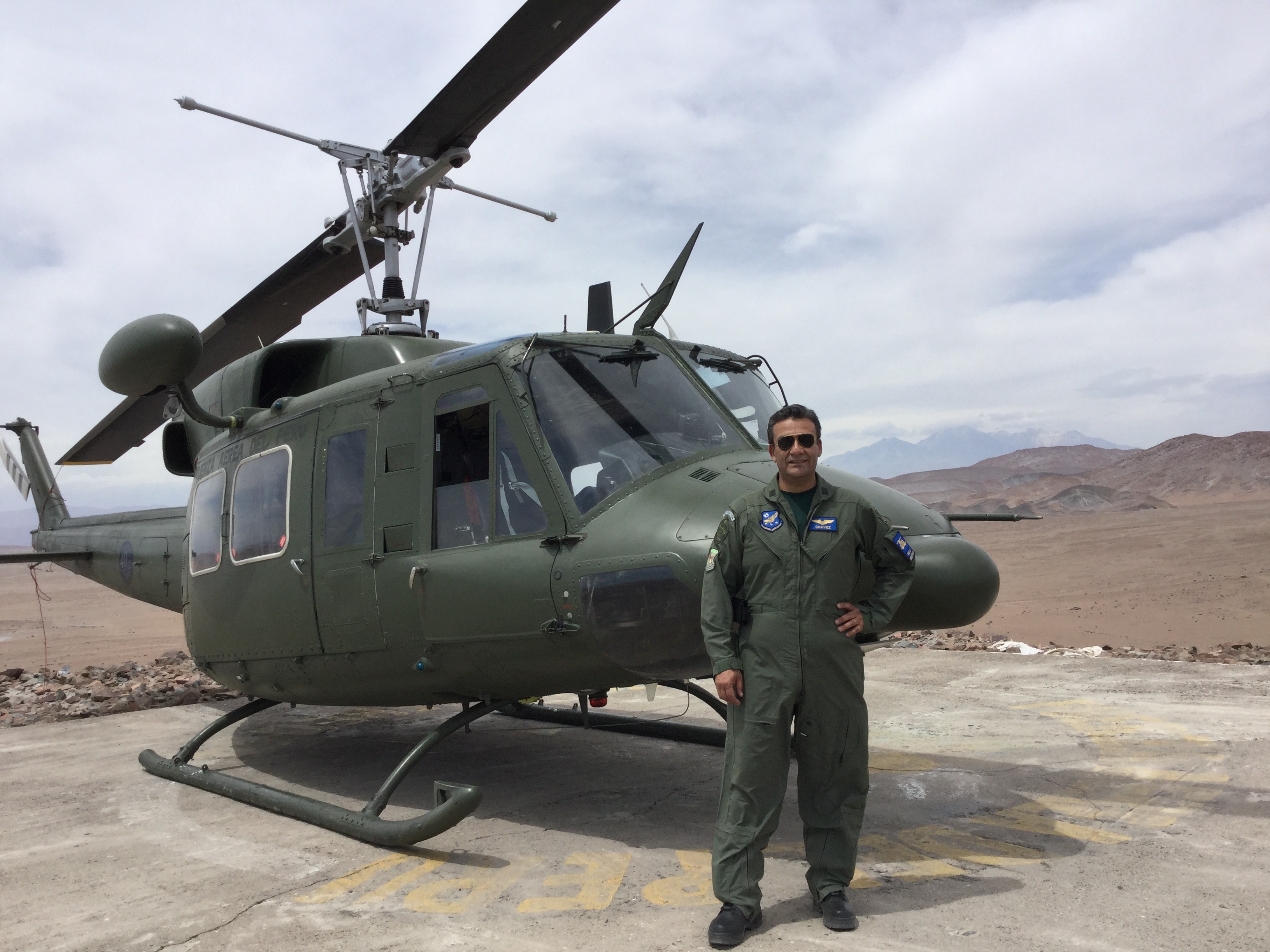 Col. Jaime Chavez Viscarra, retired Airforce Helicopter Pilot in Peru and current Head of Operations for Hombro a Hombro