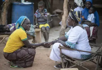 Displaced families are hosted by local communities in Burkina Faso