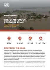 OCHA Business Brief: Humanitarian Overview and Call to Action - Pakistan Floods Response Plan