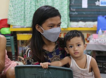 Families were evacuated before Typhoon Rai / #OdettePH made landfall in the Philippines. Photo Credit: UNICEF / Jag San Mateo