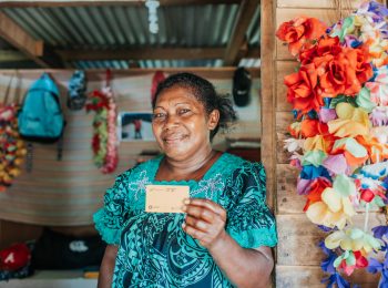 A beneficiary of Vanuatu Unblocked Cash project