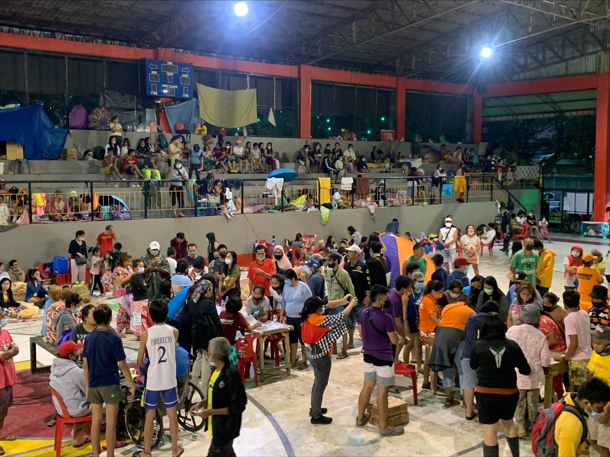 Evacuation centre in the Philippines