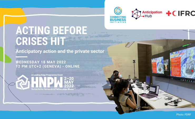 Details about the ACTING BEFORE THE CRISES HIT event with an image of the PDRF emergency operations center