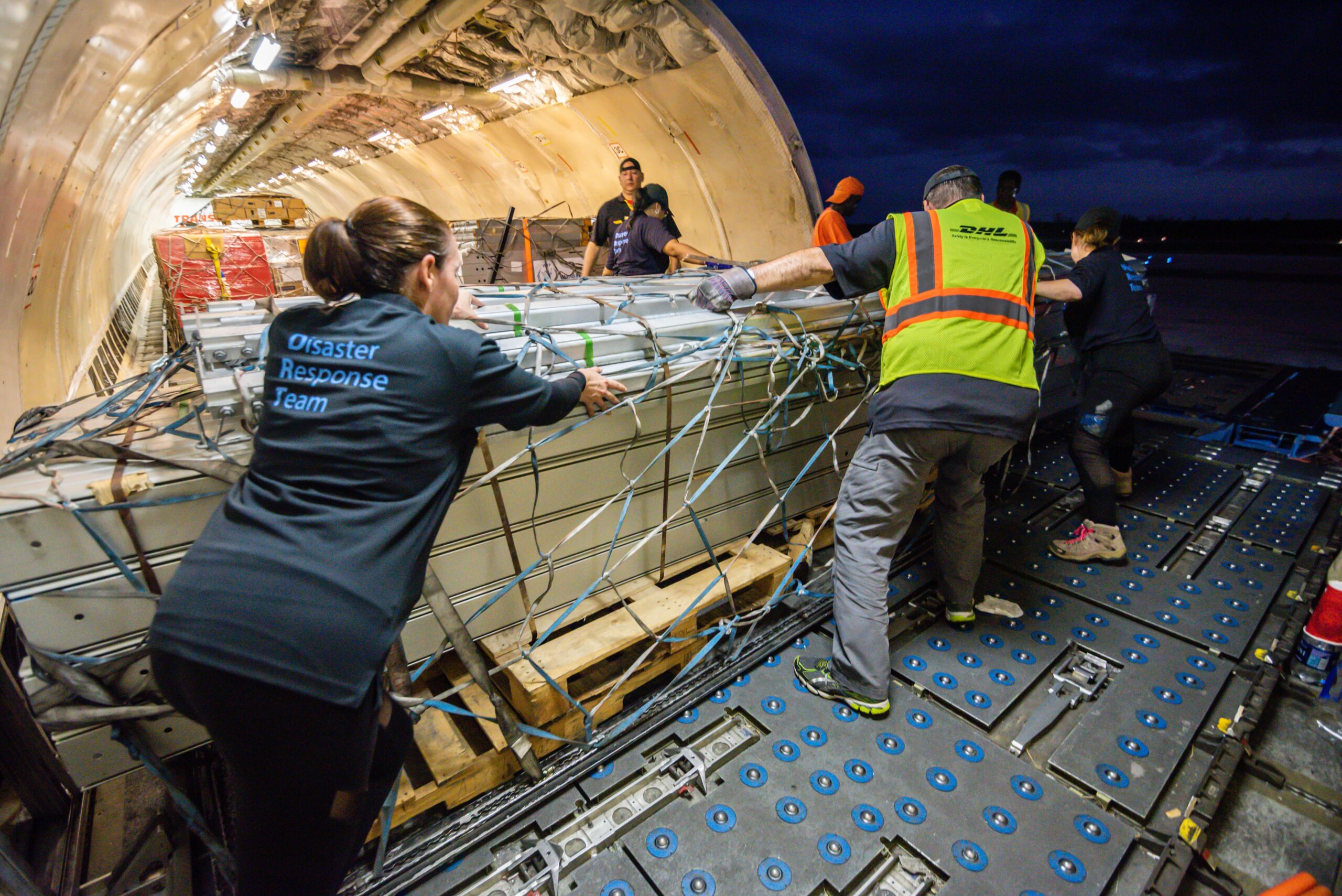 The Deutsche Post DHL Group GoHelp Programme Disaster Response Team (DRT) in action in the Bahamas. Photo: Deutsche Post DHL Group