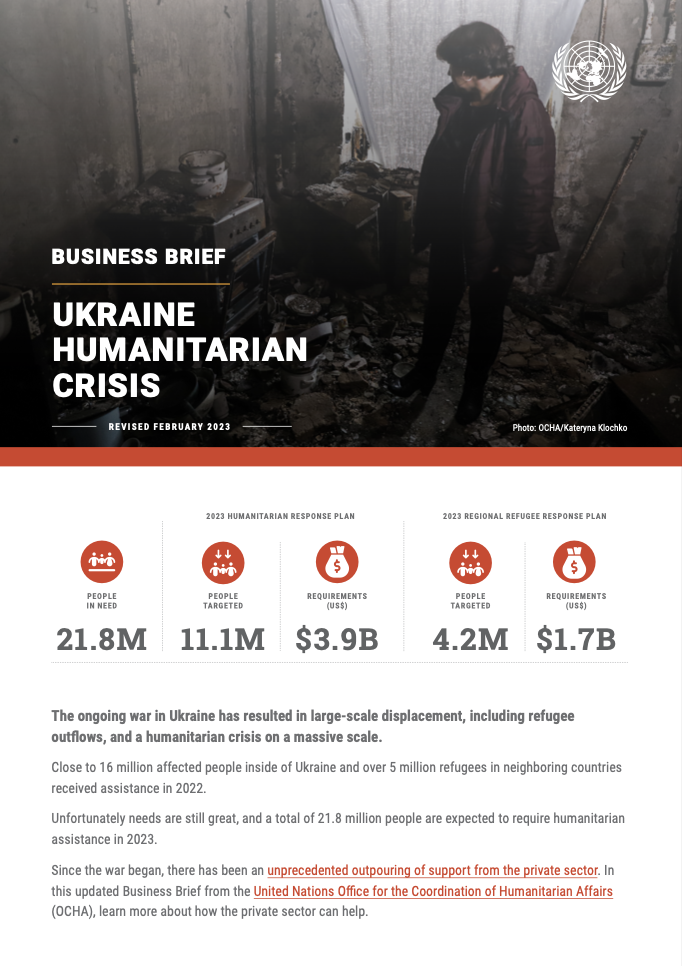 OCHA Business Brief: Ukraine Humanitarian Crisis