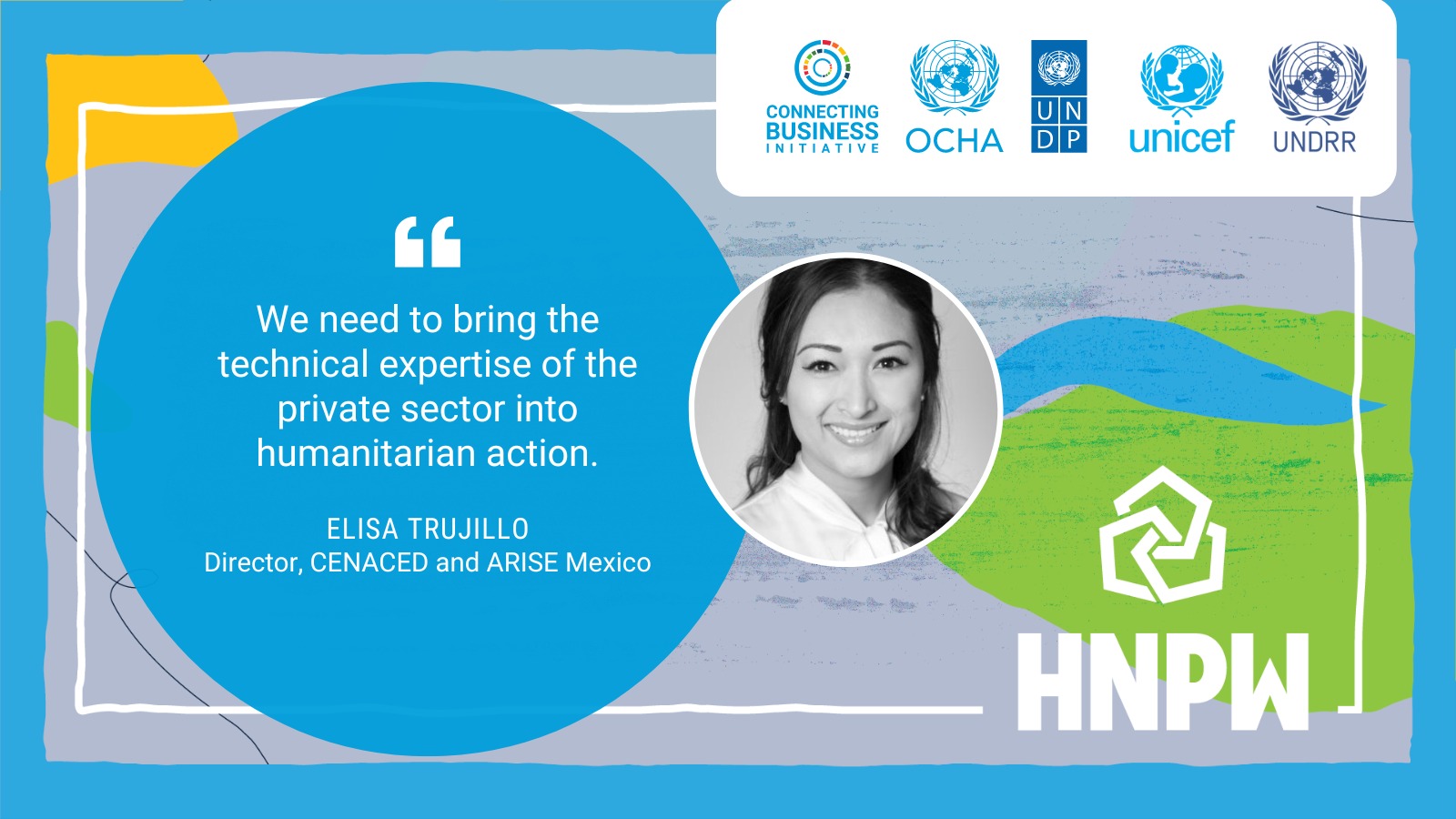 A quote from Elisa Trujillo, Director of CENACED a CBi Member Network