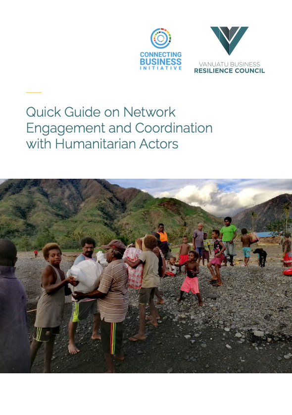 Quick guide on network engagement and coordination with humanitarian actors