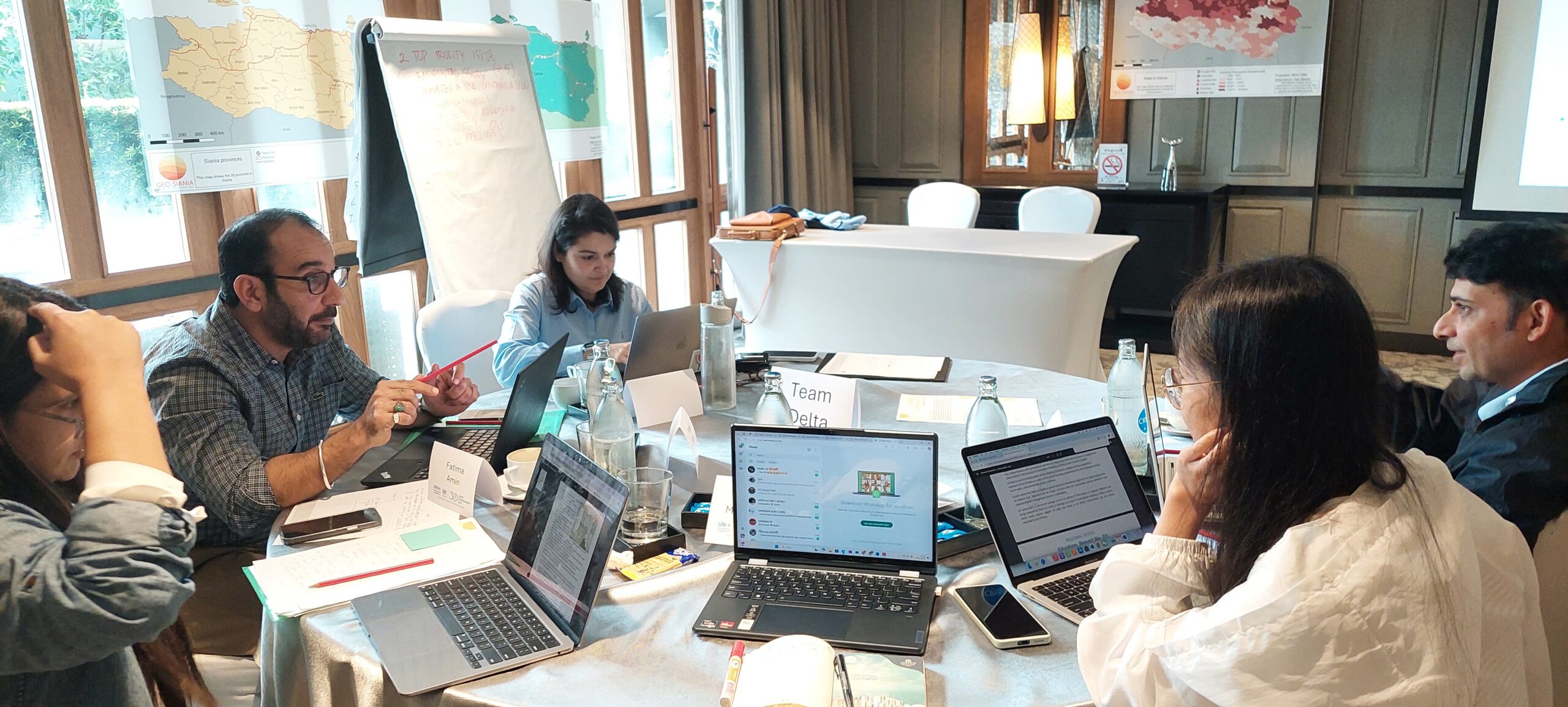 Participants were put into groups at the beginning of the week, and we worked together throughout the sessions.