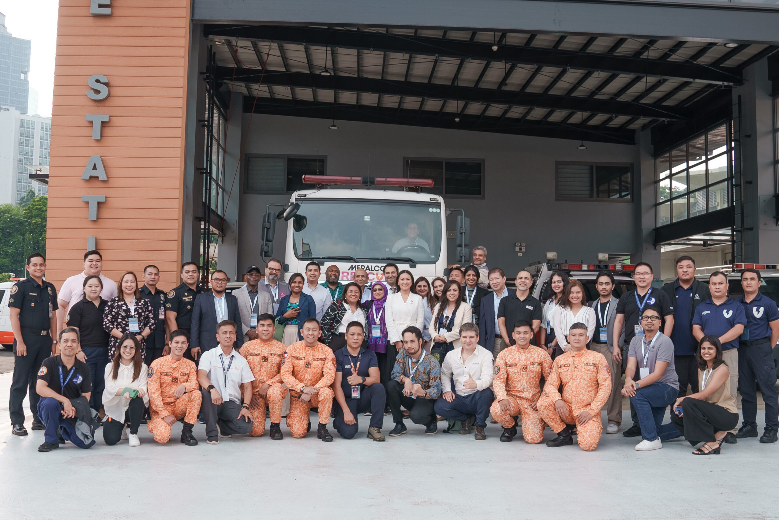 The CBi Business Emergency Operations Center course in-person segment, hosted by the Philippine Disaster Resilience Foundation, included a field trip to Meralco, a large electricity company who presented their business continuity plan and its in-house fire brigade team. Photo: CBi