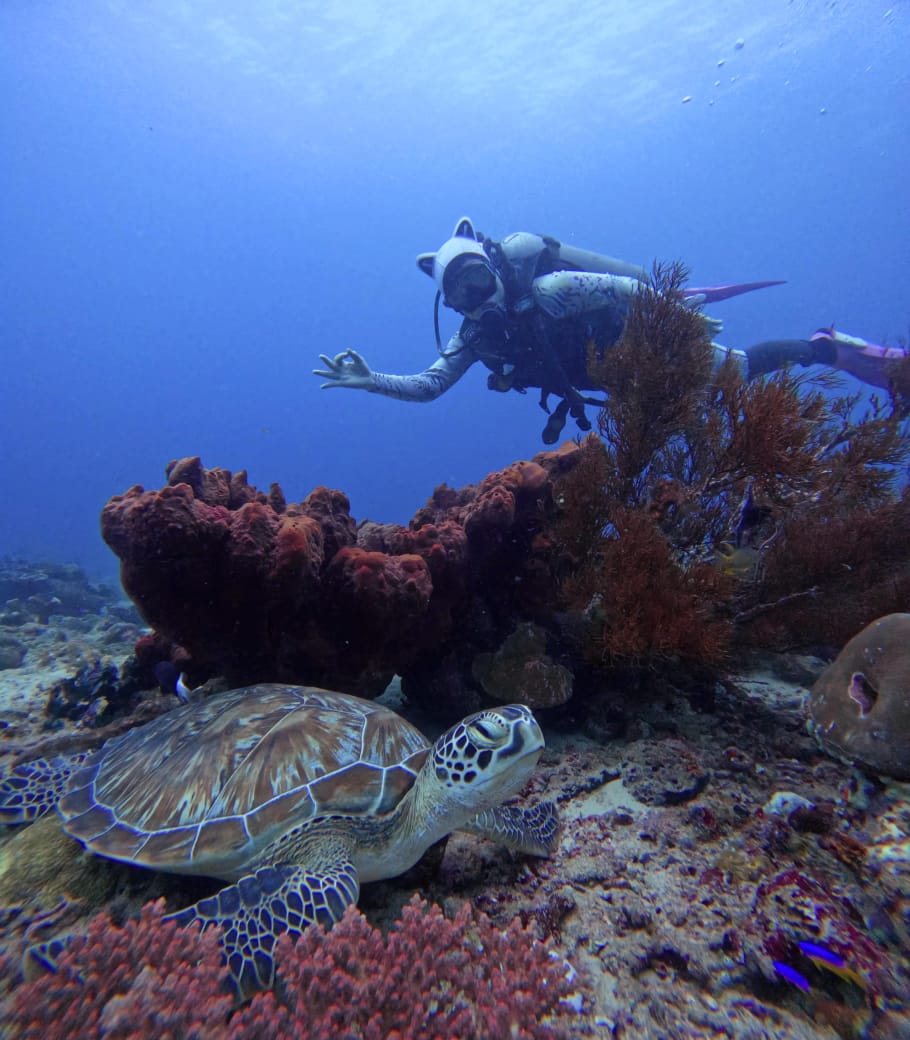 Suryani Motik is an avid diver and appreciates that Indonesia is one of the world's best locations to appreciate marine life - as well as meet people from all over who travel to dive there. Photo: Suryani Motik