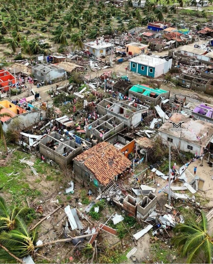 Hurricane Erick’s impact in Oaxaca, México, in June 2025. Photo: Asociación SOCPINDA A.C.