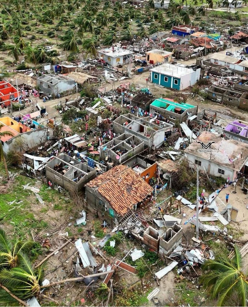 Hurricane Erick’s impact in Oaxaca, México, in June 2025. Photo: Asociación SOCPINDA A.C.