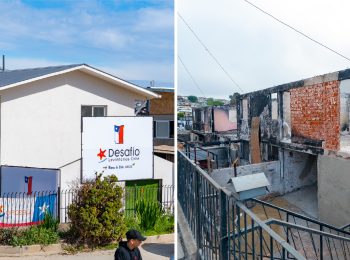 One of the houses in "Canal Beagle", Viña del Mar, after the fire and once it was reconstructed by Desafío Levantemos Chile. Photo: Desafío Levantemos Chile