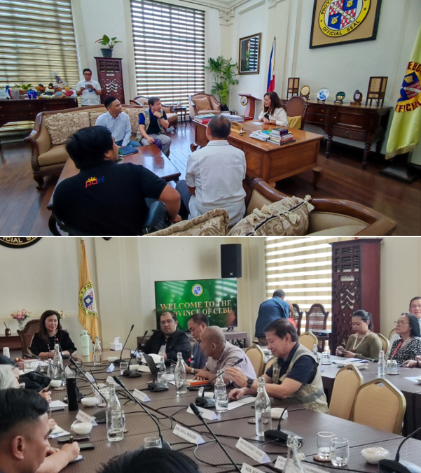 The PDRF Deployment Team together with PDRF President Butch gave a courtesy call with Cebu Province Governor Pamela Baricuatro and joined the Kumbati Cebu Task Force meeting. Photo: PDRF