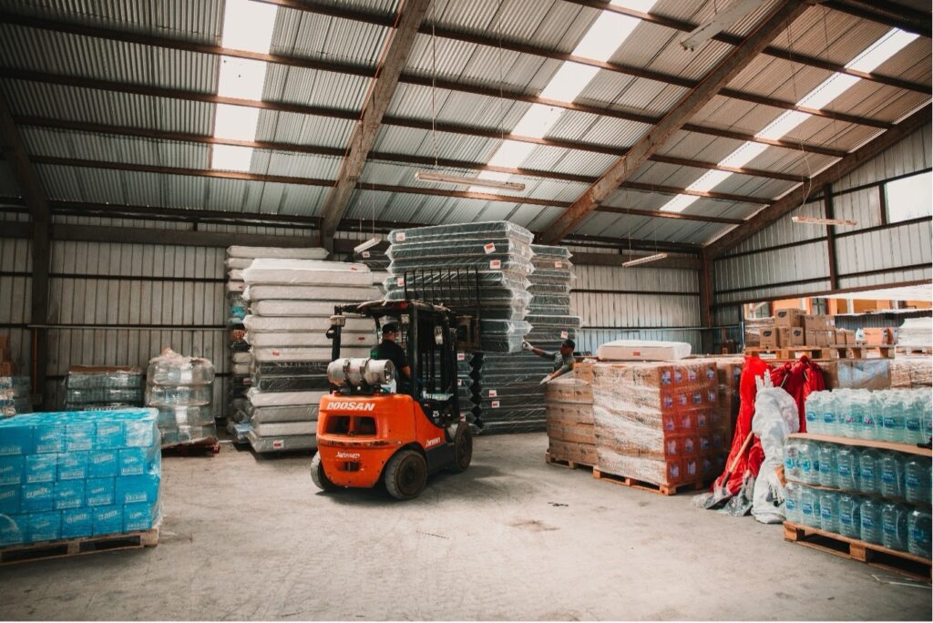 Collection center with donated relief supplies in Concepción, Bío-Bío. Photo: Desafio