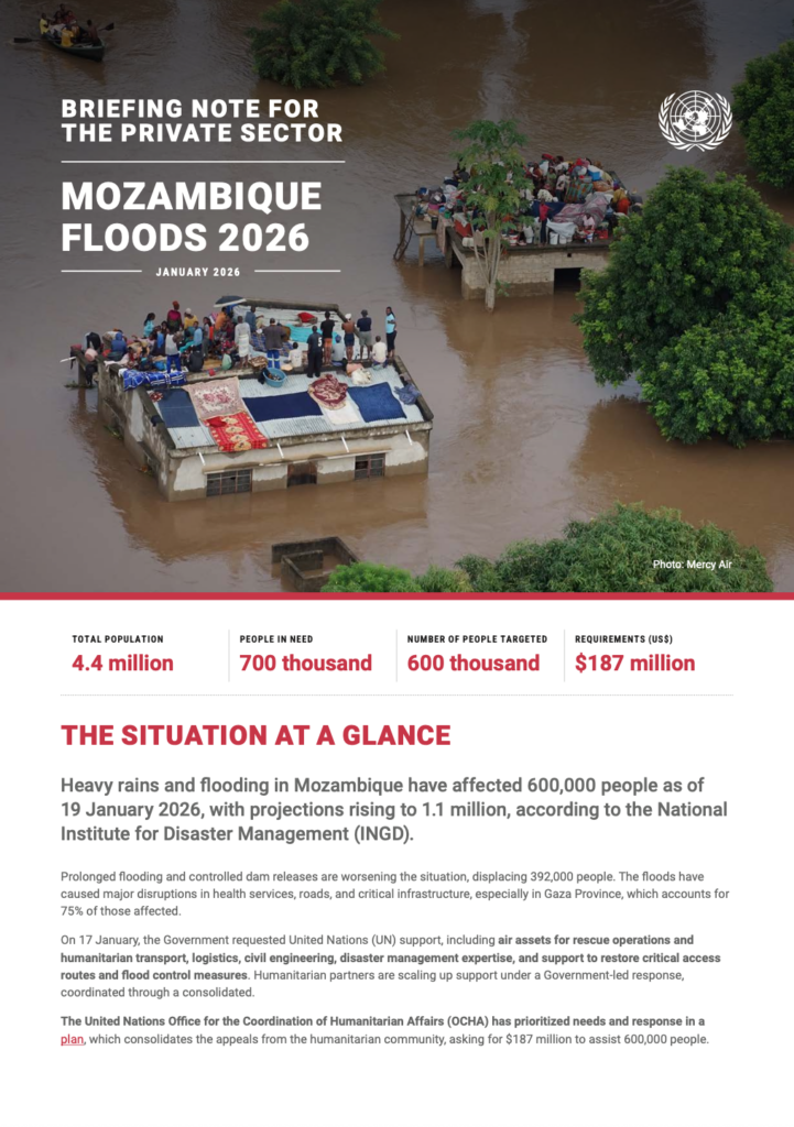 Briefing Note for the Private Sector: Mozambique Floods 2026