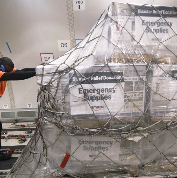 Amazon is one of myriad partners facilitating logistics in emergency settings. Photo: Amazon